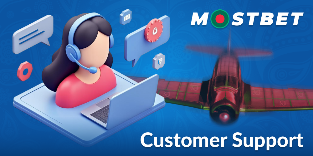 Support service in the Aviator Mostbet Bangladesh game