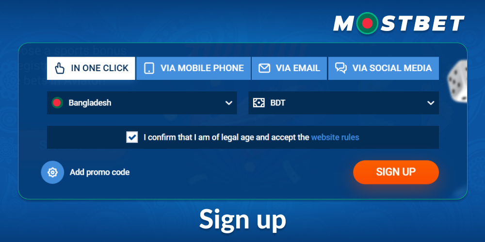 Register at Mostbet BD
